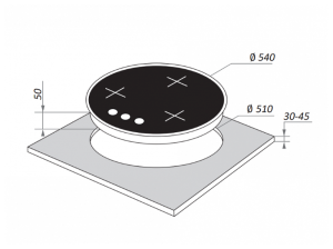 Газовая варочная панель MAUNFELD EGHG.43.23CW/G