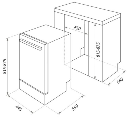 Встраиваемая посудомоечная машина MAUNFELD МLP-08S