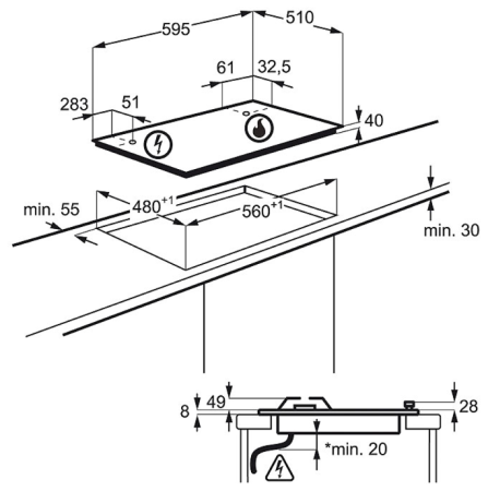 Газовая варочная поверхность Zanussi GPZ363SW белый